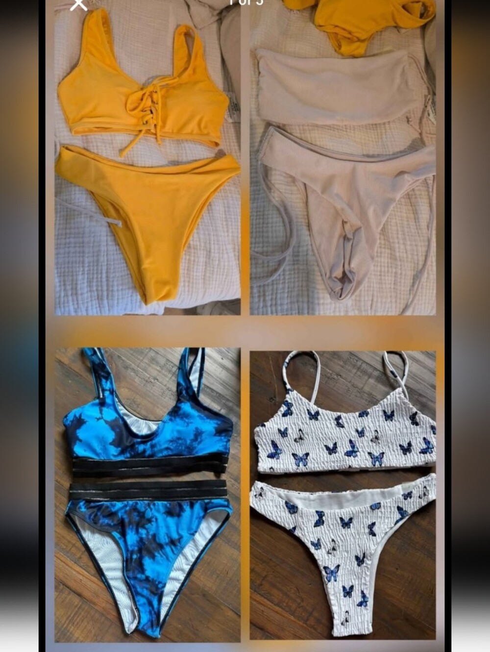 4 bikinis size small
